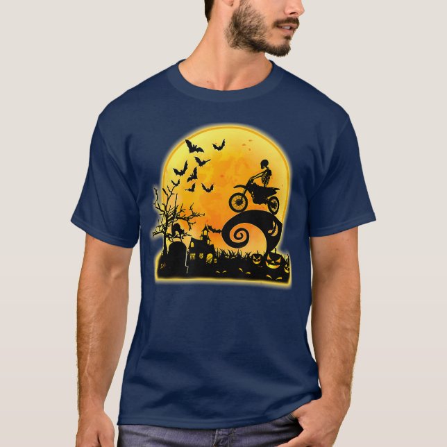 T-shirt Costume Vélo Halloween Dirt Funny Motocross Dirt (Devant)
