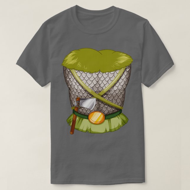T-shirt Costume viking pour le costume guerrier d'Hallowee (Design devant)