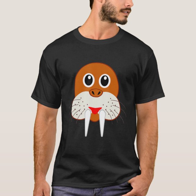 T-shirt Costume Visage Tête Walrus (Devant)