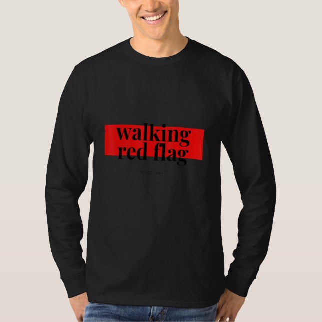 T-shirt Costume Walking Red Flag Mode Unisexe (Devant)