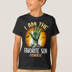 T-shirt Costume Zombie Fils Favorite Halloween Corresponda
