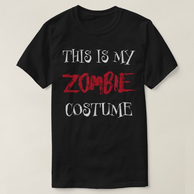 T-shirt Costume Zombie Pour Halloween 6925 (Design devant)