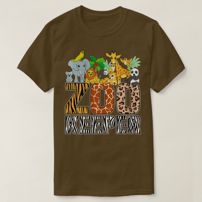 T-shirt Costume Zookeeper Femme Zebra Wild Print Africain (Design devant)