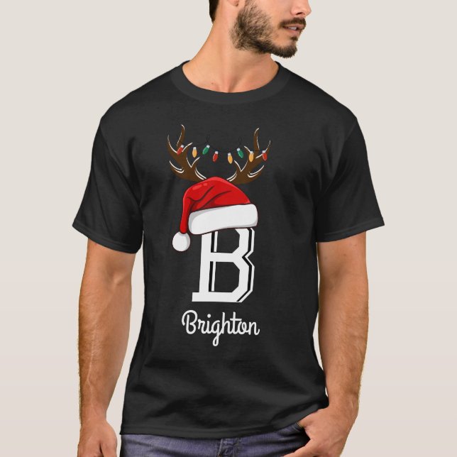 T-shirt Costumes de Noël Monogramme (Devant)