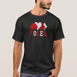 T-shirt Costumes de poker Spade Heart Diamond Club Poker V