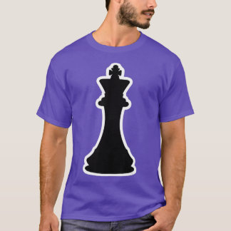T-shirt costumes d'échecs noir roi silhouette costume