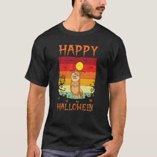 T-shirt Costumes d'Halloween rétro correspondant Chien Pom