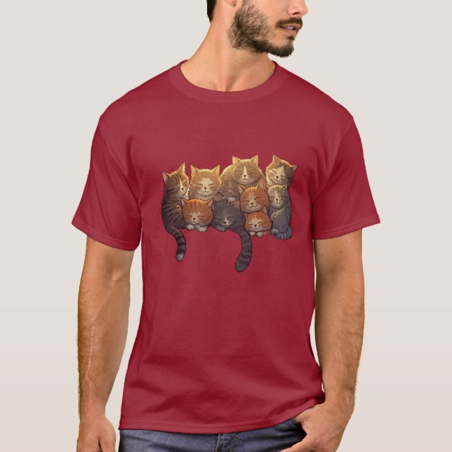 T-shirt Cosy Cat Napping (Devant)