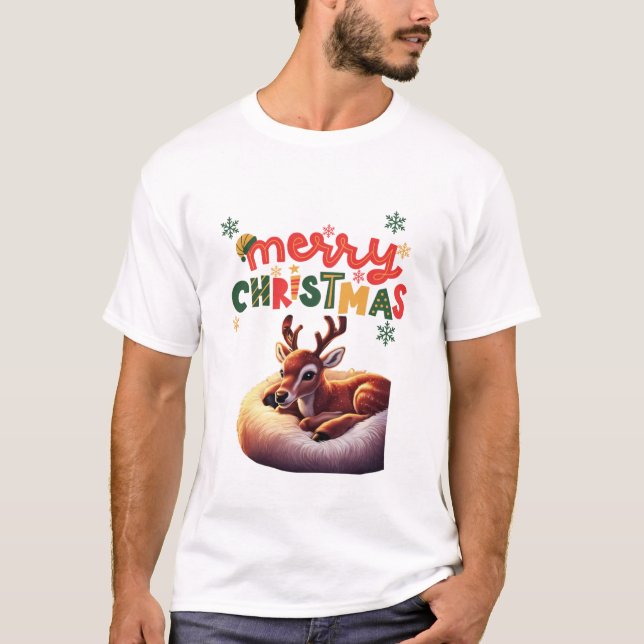 T-shirt Cosy Christmas Reindeer (Devant)