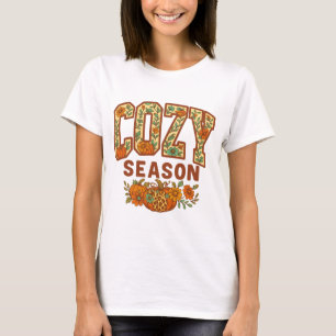 T-shirt Cosy seasoning｜floral ghost png｜cosy xmas girl png