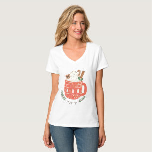 T-shirt Cosy Up chocolat chaud Noël
