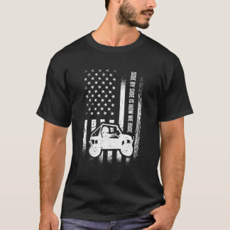 T-shirt côte à côte comment nous conduisons le drapeau amé
