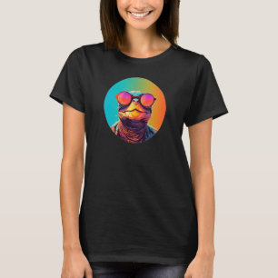 T-shirt Côte Africaine Cou Tortue Portant des lunettes de