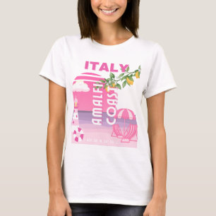 T-shirt Côte amalfitaine, Voyage Prépa, Rose