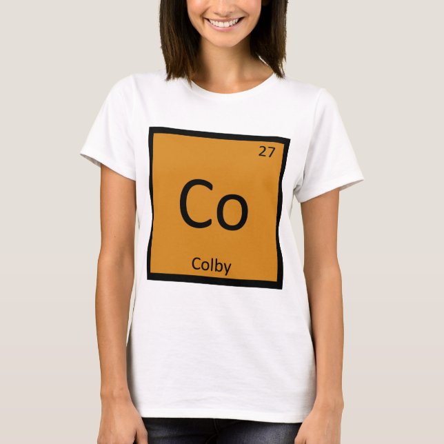 T-shirt Cote - Chimie au fromage de colby Symbole de table (Devant)