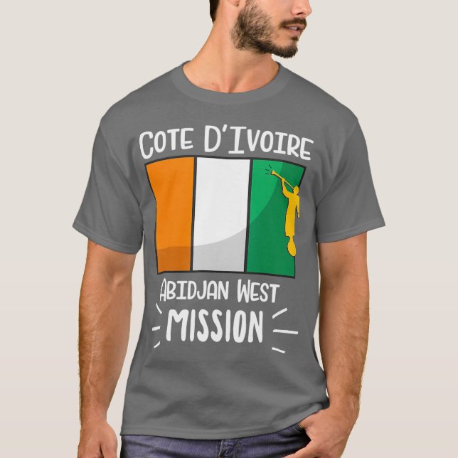 T-shirt Côte DIvoire Abidjan West Mormon LDS Mission (Devant)