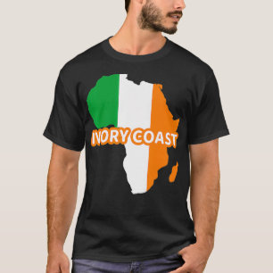 T-shirt Côte d'Ivoire Côte d'Ivoire Fierté Drapeau Carte A