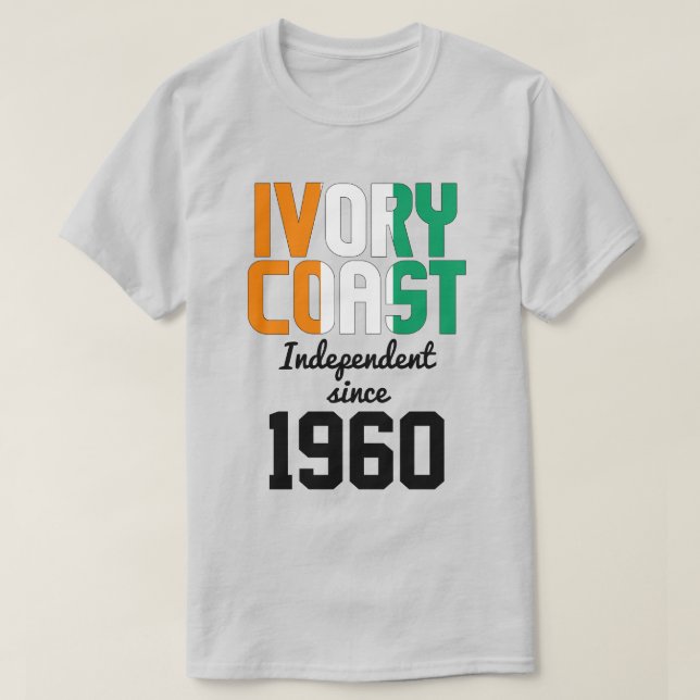 T-shirt Côte d'Ivoire - Fête de l'indépendance (Design devant)