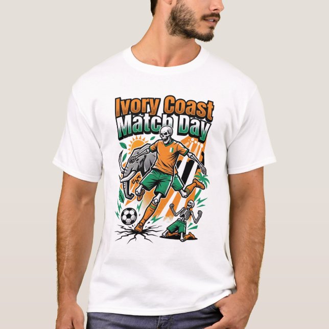 T-shirt Côte d'Ivoire Match Day Skeleton Striker Nations C (Devant)