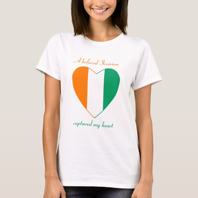 T-shirt Cote d'Ivoire: T-shirt, le joyau du drapeau (Devant)