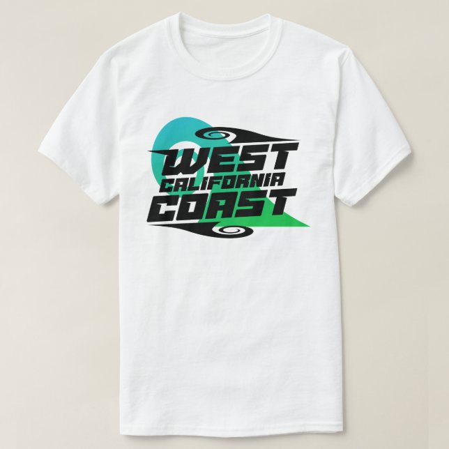 T-shirt côte ouest californie surf surfeur d'été (Design devant)
