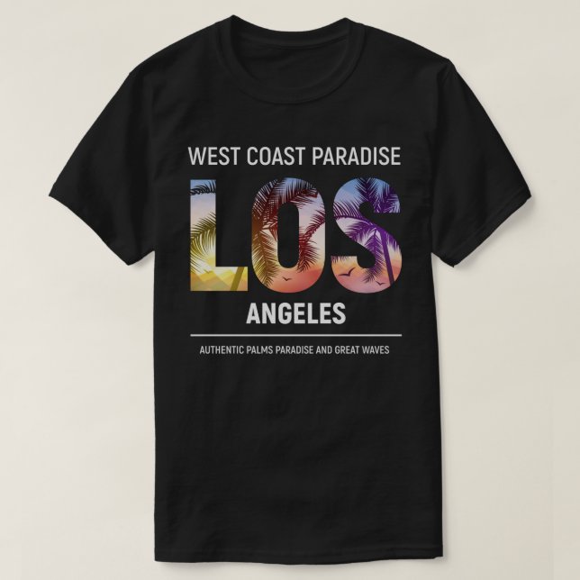 T-shirt Côte Ouest, Los Angeles Californie, Los Angeles (Design devant)