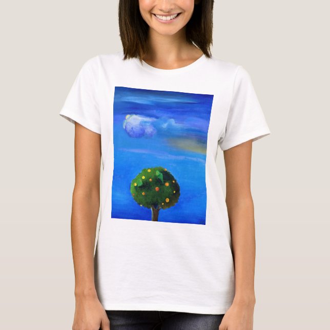 T-shirt Côté positif au-dessus de l'arbre orange 2012 (Devant)