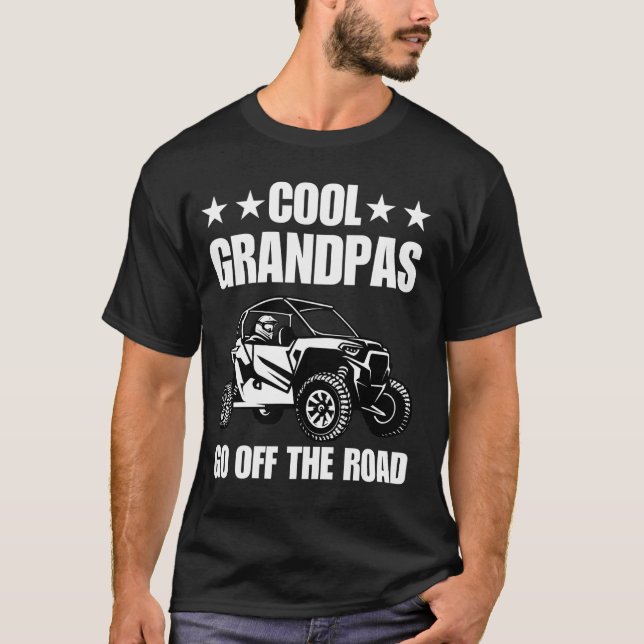 T-shirt Côté Pour Grand-Père Papa SxS Hors Route UTV 4 Whe (Devant)