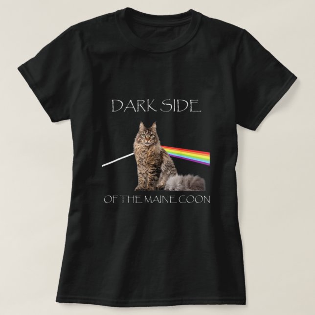 T-shirt Côté Sombre Du Maine Coon Cute Cat S Girls.png (Design devant)