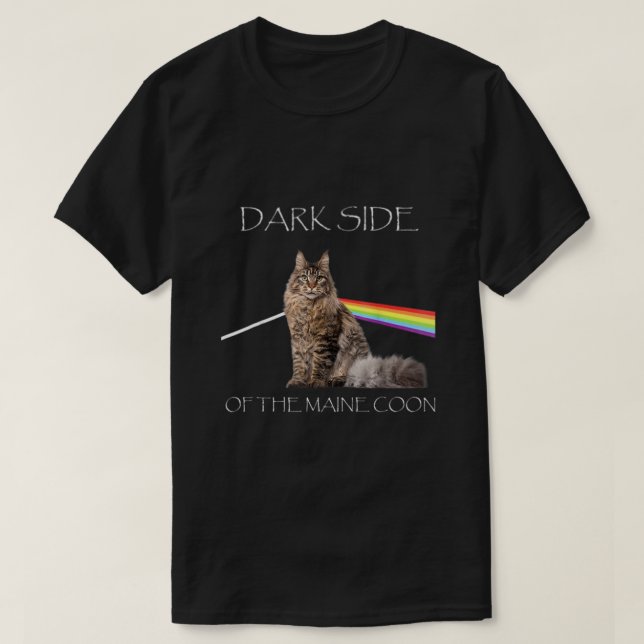 T-shirt Côté Sombre Du Maine Coon Cute Cat S Girls.png (Design devant)