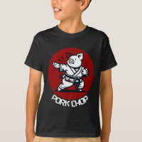 Côtelette de porc Karaté Cochon Pun drôle Arts mar