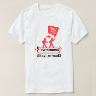 T-SHIRT COTON BLANC ROUGE GRAPHIQUE UNISEXE HOMME SUIVEZ-M