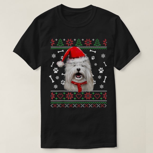T-shirt Coton de Noël De Tulear Santa Hat P (Design devant)