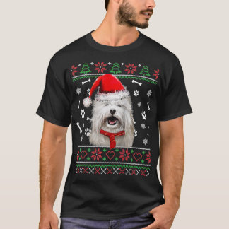 T-shirt Coton de Noël De Tulear Santa Hat P