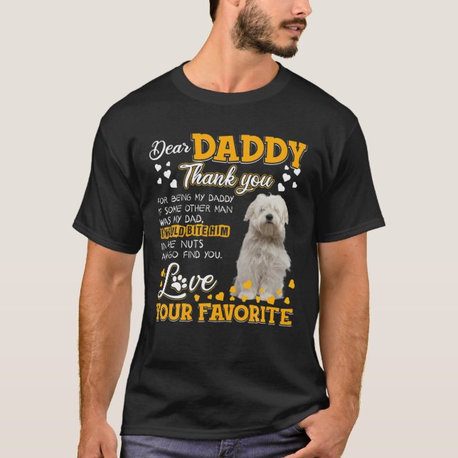 T-shirt Coton De Tulear Cher Papa Merci D'Être Mon (Devant)