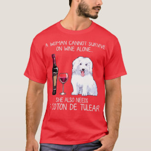 T-shirt Coton de Tulear et vin Drôle chien