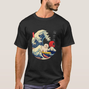 T-shirt Coton de Tulear Japonais Kanagawa Vague Surf Loyal