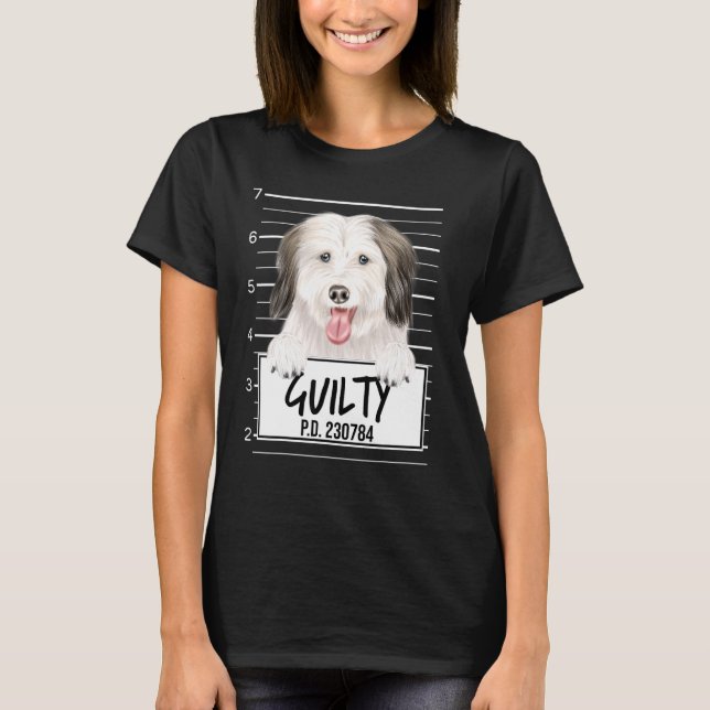 T-shirt Coton De Tulear Mugshot Guilty Chien (Devant)