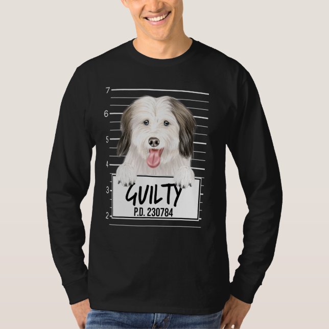 T-shirt Coton De Tulear Mugshot Guilty Chien (Devant)