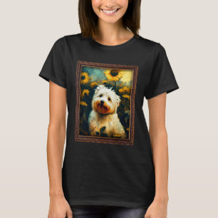 T-shirt Coton De Tulear Peinture Tournesol Fleur Maman Fem