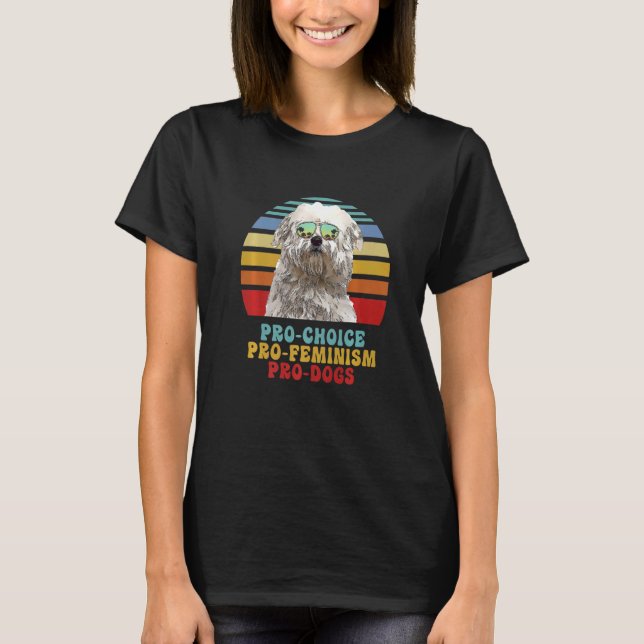 T-shirt Coton De Tulear Pro Choice Pro Feminism Pro Chiens (Devant)