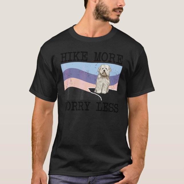 T-shirt Coton De Tulear Randonnée Plus Inquiéter Moins Gra (Devant)