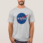 T-shirt Coton Lourd Iconique NASA (gris Lune)<br><div class="desc">AVIS IMPORTANT : Insignes et identificateurs de la NASA fournis et utilisés avec la permission de la NASA.</div>