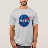 T-shirt Coton Lourd Iconique NASA (gris Lune)