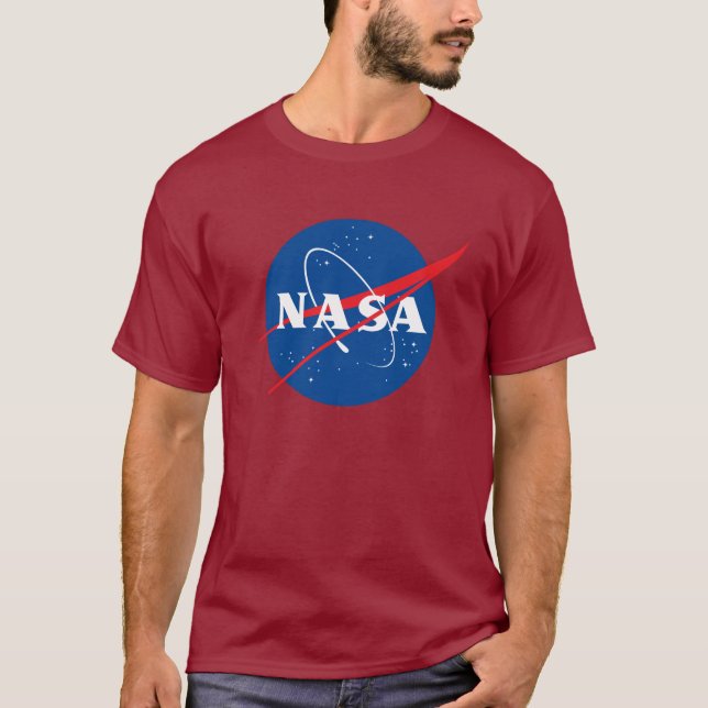 T-shirt Coton Lourd Iconique NASA (rouge Mars) (Devant)