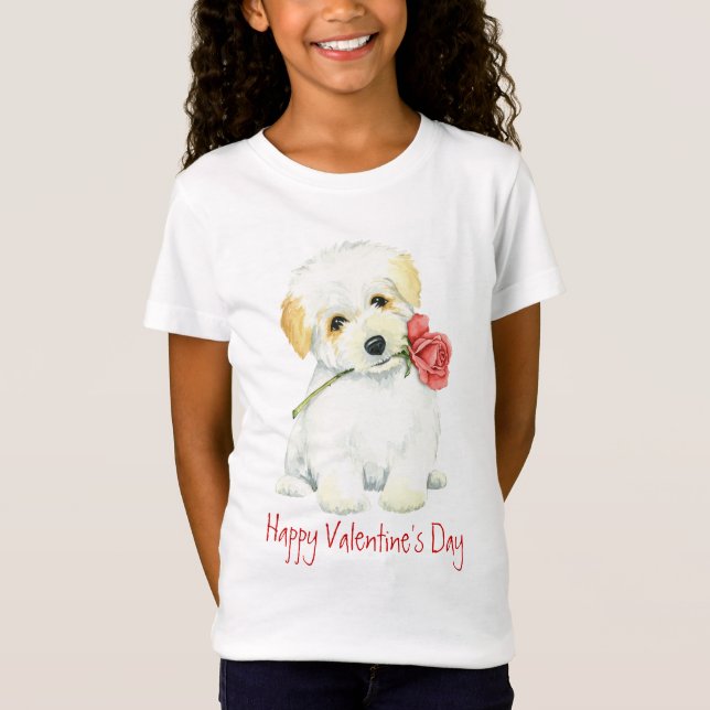 T-Shirt Coton rose de Tulear de Valentine (Devant)
