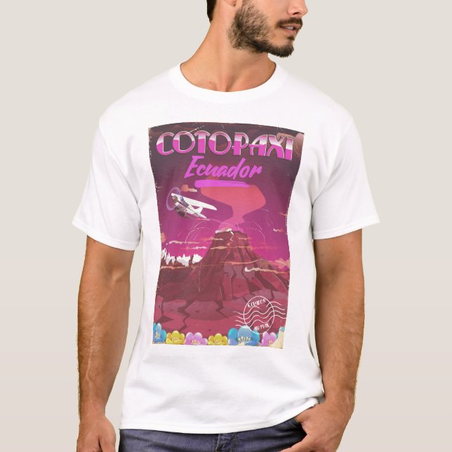 T-shirt Cotopaxi, Equateur AIR MAIL affiche voyage (Devant)