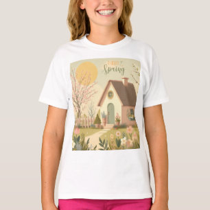 T-shirt Cottage fleuri/printanier