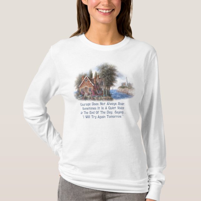 T-shirt Cottage pittoresque et phare (Devant)