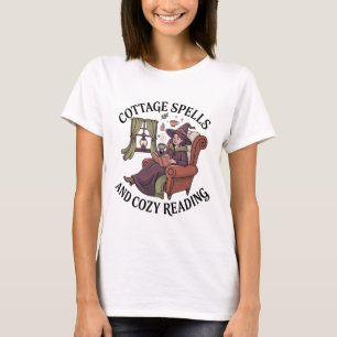 T-shirt Cottage Spells et Cosy Reading Witch Tea Automne